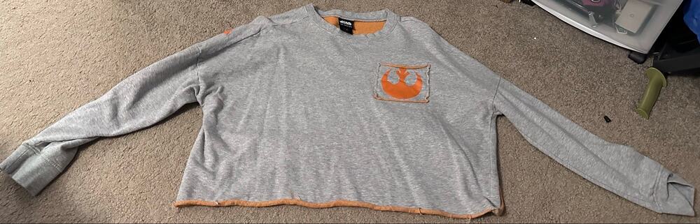Her Universe Star Wars Juniors L Resistance Raw-Edge Athletic Terry Jersey